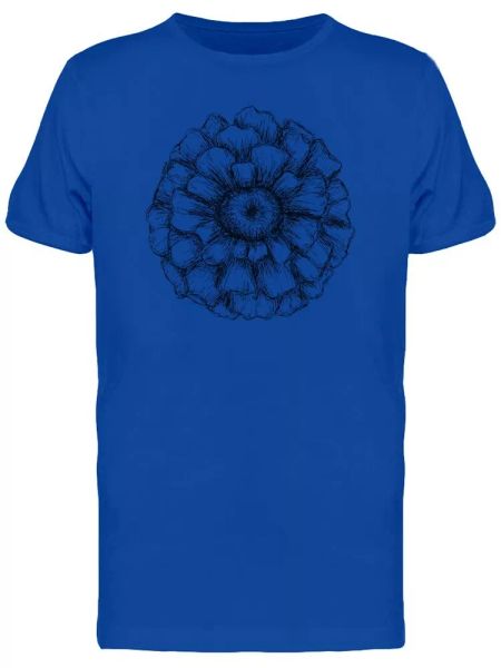 

b&w outlines of a flower tee men's -image by shutterstock, White;black