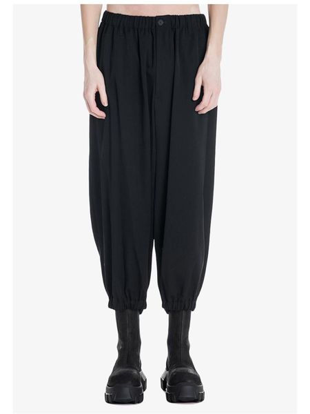

men's pants spring and autumn men restore ancient ways to match conical small foot trousers black loose nine minute bloomers