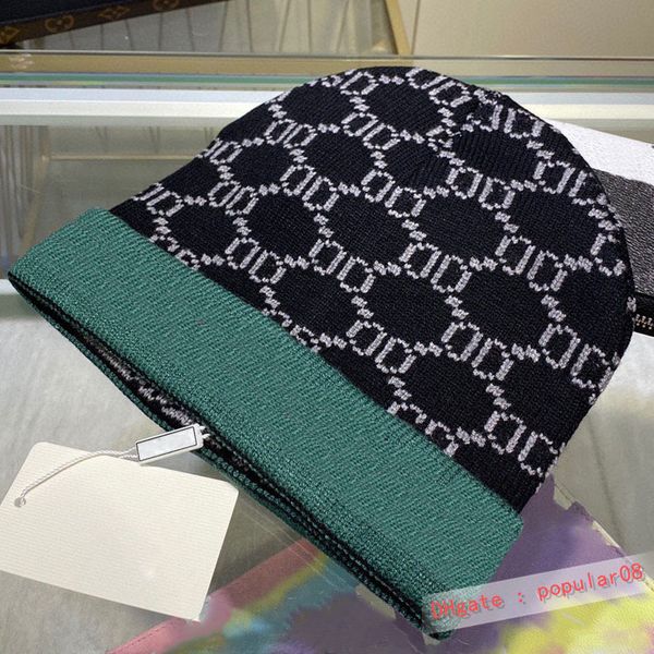 

luxury knitted hat designer beanie cap mens woman cashmere hats letters casual skull caps outdoor fashion 13 colors, Blue;gray