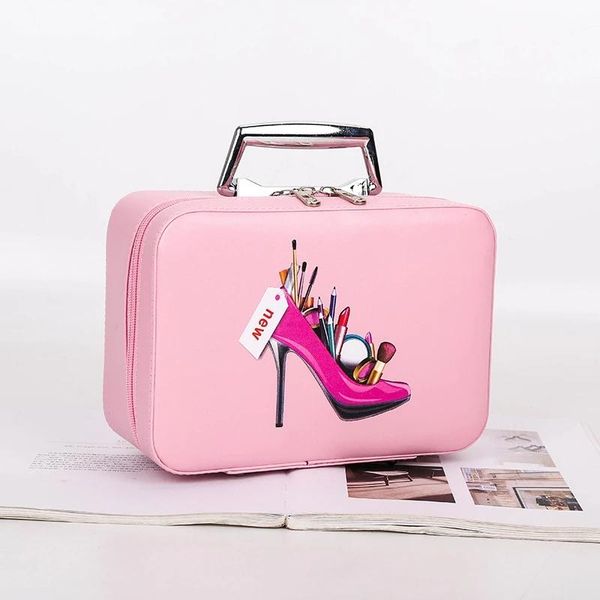 

cosmetic bags & cases 2021 women makeup bag handle organizer insert box big size large capacity handbag purse lady case