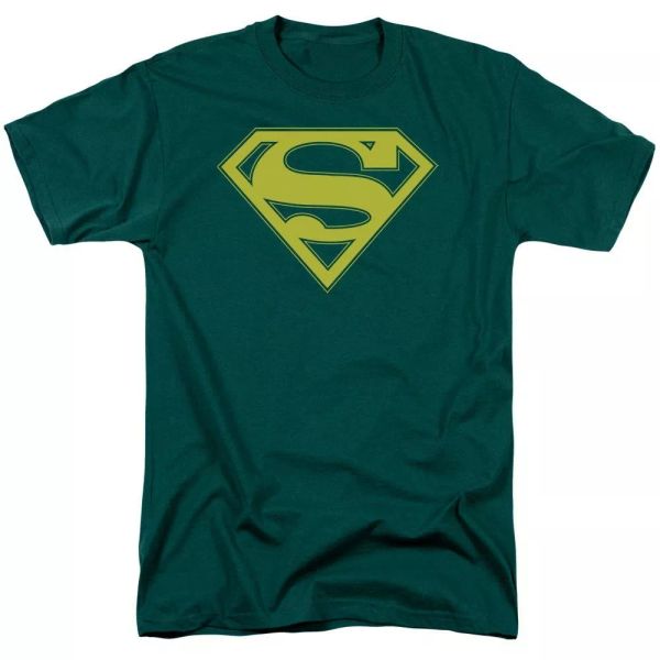 

superman yellow & green shield t-shirt dc comics sizes s-3x new, White;black