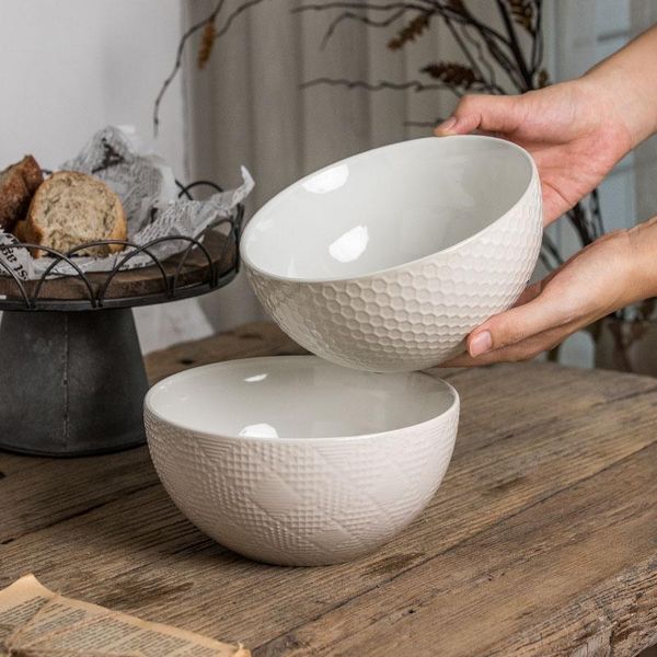 

bowls 7.5 inch ceramic bowl pure color large noodle soup