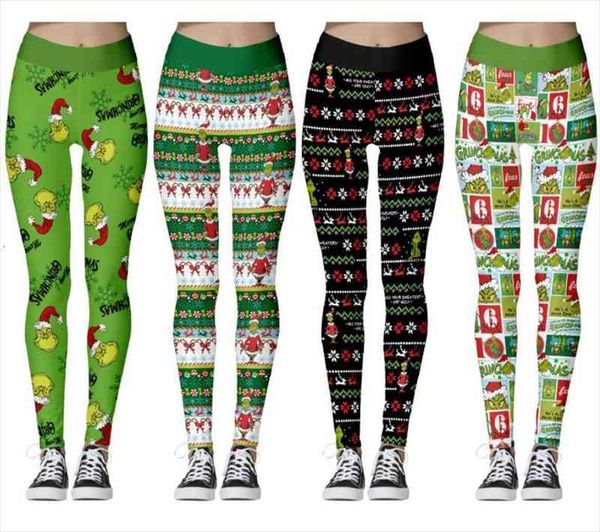 

christmas st patricks day leggins women legging 3d printed workout legin festival elastic slim more color, Black