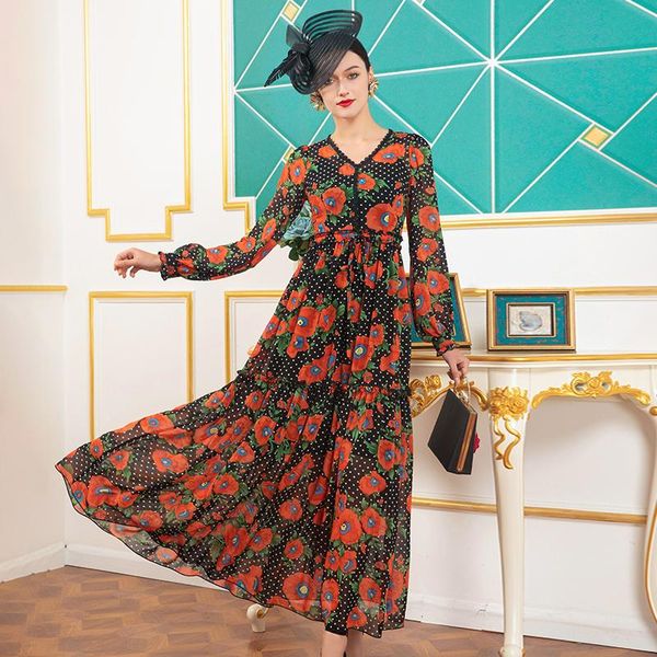 

casual dresses spring autumn luxury long dress draw string prairie chic evening party night ball gown dz2791, Black;gray