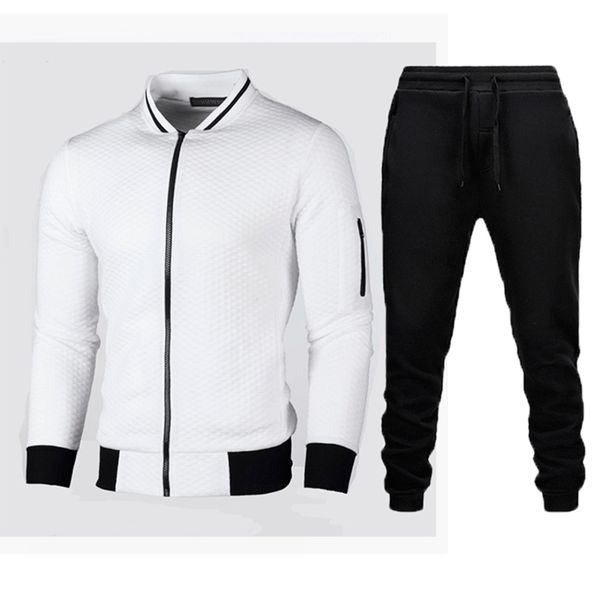 

2-piece men's zipper et , hip hop casual sportswear, spring and autumn, 2021, Gray