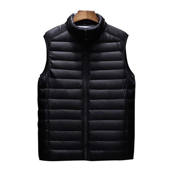 

aiwetin mens jacket sleeveless vest winter fashion male cotton-padded vest coats men stand collar thicken waistcoats clothing 211111, Black;white