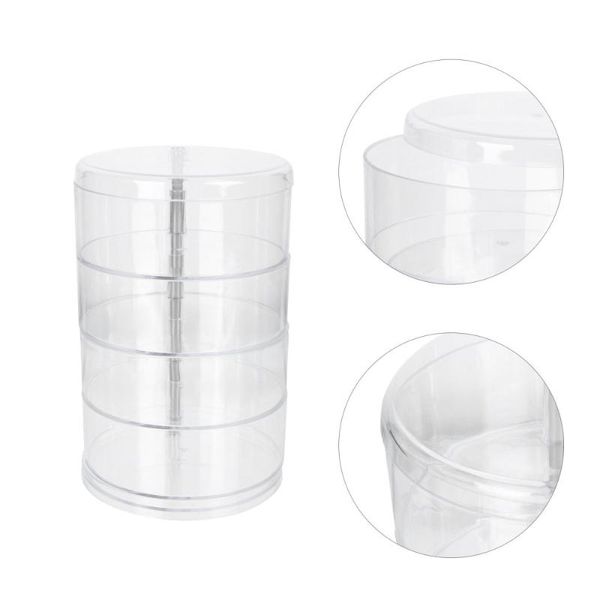 

storage boxes & bins 1pc compartment rotatable cosmetics box durable 3-layer container