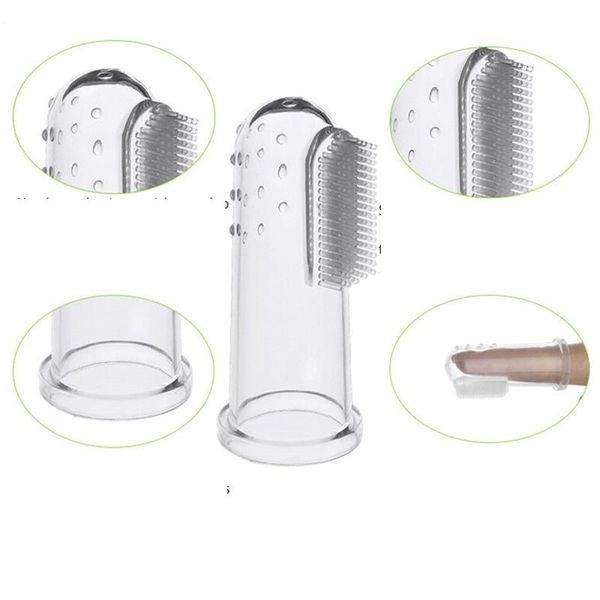 

2021 new baby finger toothbrush silicone toothbrush+box children teeth clear soft silicone infant tooth brush rubber cleaning