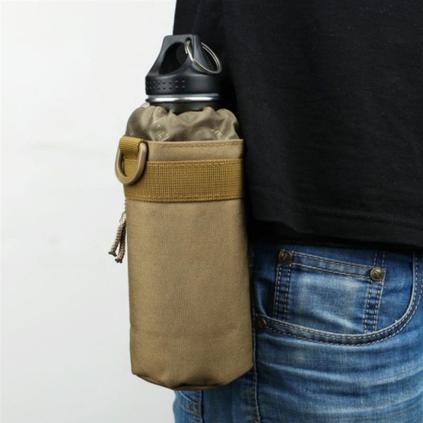 

hydration packs fishing climbing hiking miltary kettle bag tactical water bottle bags nylon outdoor sports cup holder
