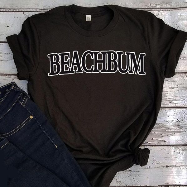 

women's t-shirt beach fun letters t shirt 2021 women fashion clothing o-neck summer outdoor woman tshirts casual graphic tee love, White