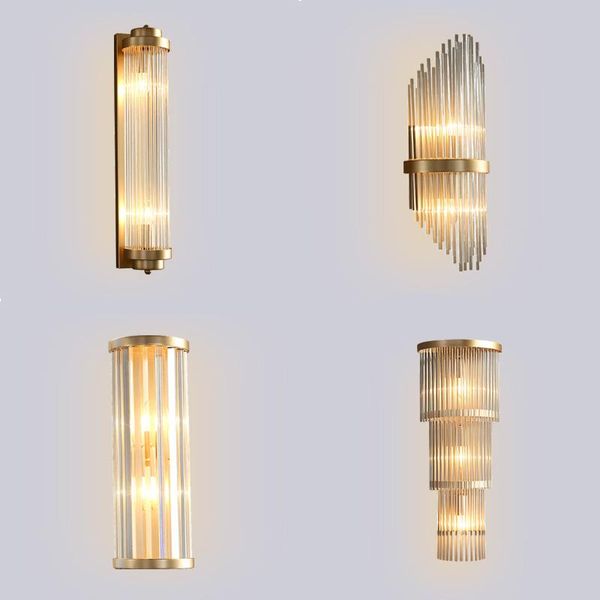 

wall lamps nordic led lamp modern crystal for living room bedroom decor luminaire bedside light bathroom mirror
