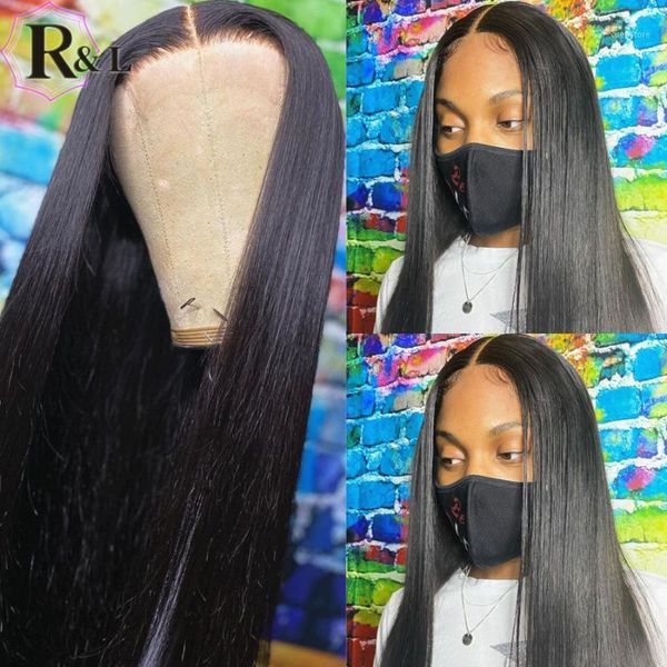 

straight lace front human hair wigs brazilian remy middle part pre plucked 150% density t-part1, Black;brown