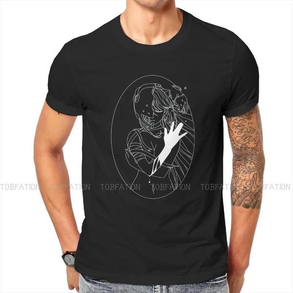 

men's t-shirts white classic graphic tshirt elfen lied style comfortable t shirt male short sleeve gift clothes, White;black