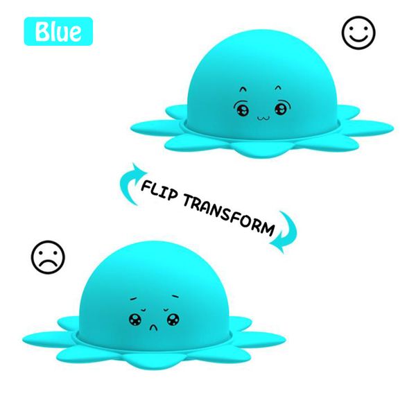 

2021 new reversible flip ocs doll double-sided expression soft simulation dolls popocs silicone decompression toys