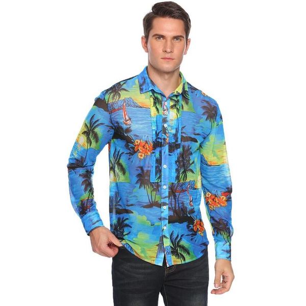 

men's casual shirts men mesh see-through long sleeve single-breasted button down print spring, autumn shirt party clubwear, White;black