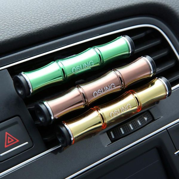 

car air freshener [mix] 3pcs bamboo conditioner outlet clip perfume purifying lasting fragrance auto interior decoration