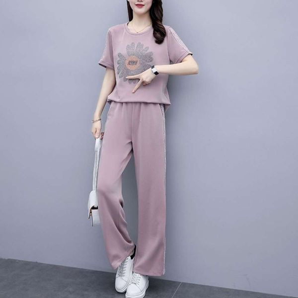 

Shu's love small wide leg pants sports leisure thin two piece suit brand summer fashion 2011 clothing, Gray
