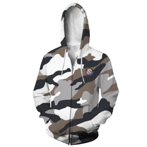 

men's hoodies & sweatshirts 2021 uscentcom special forces zipper hoodie camouflage military uniform spring and autumn 3d outdoor jacket, Black