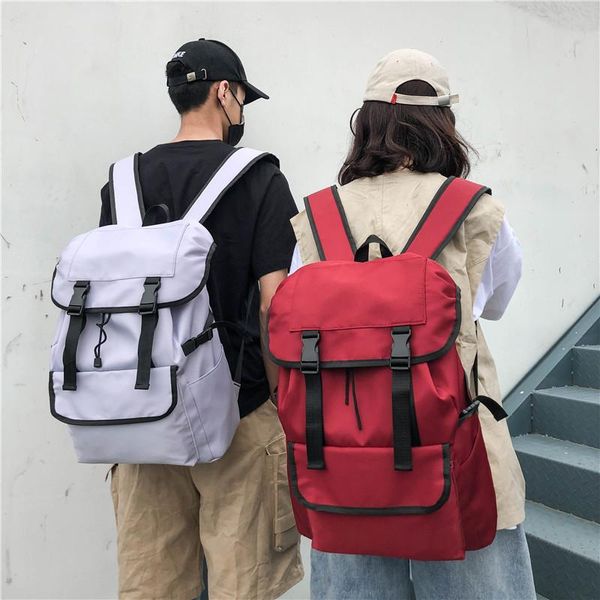 

backpack large capacity street vintage nylon waterproof men lapfashion and women leisure travel