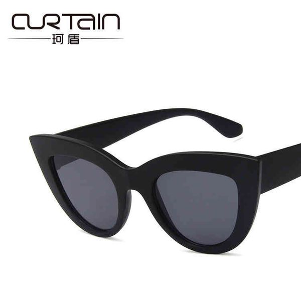 

cat's eye sunglass trend versatile street smodeling sunglass, White;black