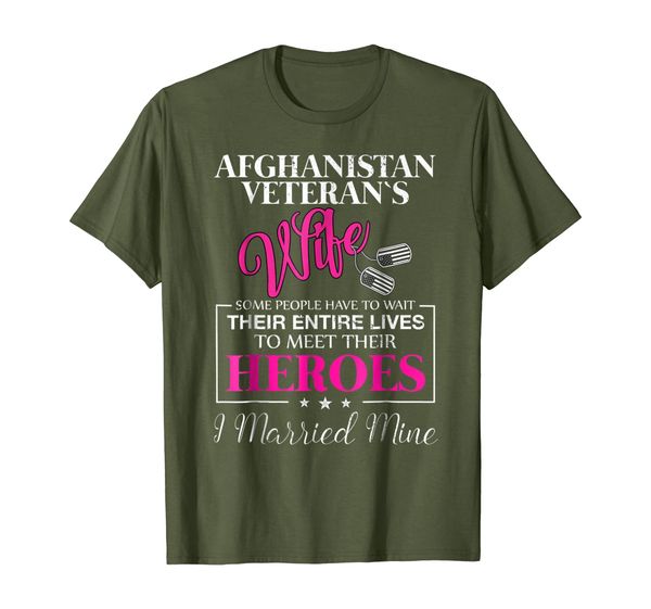 

afghanistan veteran's wife meet heroes i married mine shirt, White;black