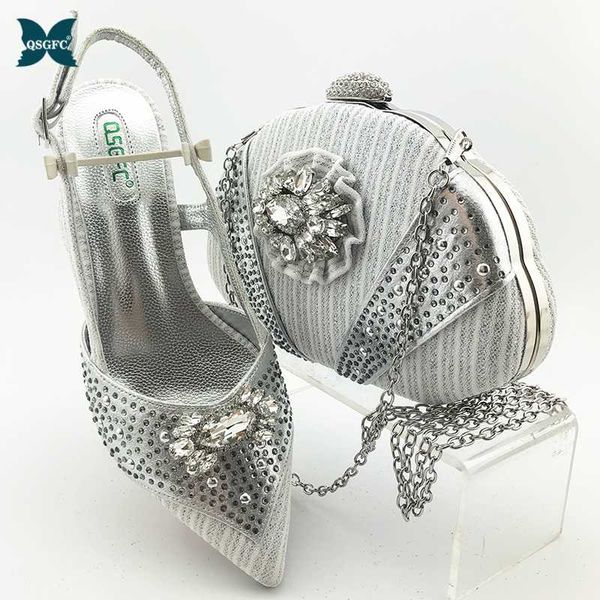 

dress shoes 2021 fashion women silver sandals and bag set to match slingback nigerian with matching bags for wedding party, Black