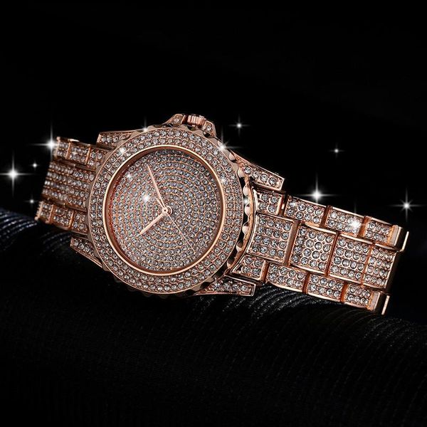 

wristwatches gypsophila women's watch high-end full diamond business fashion female quartz wrist, Slivery;brown