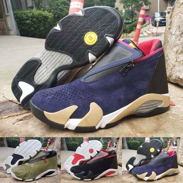 

mens womens 2021 and jumpman 14s 14 basketball shoes xiv desert sand black toe thunder for men brand designer sports us5.5-13