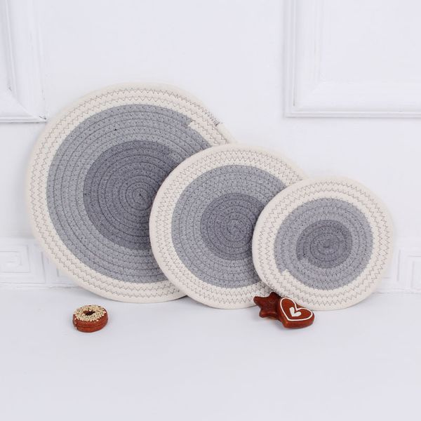 

cotton rope woven gradient dining pad thickened table pot heat insulation anti scalding plate cup