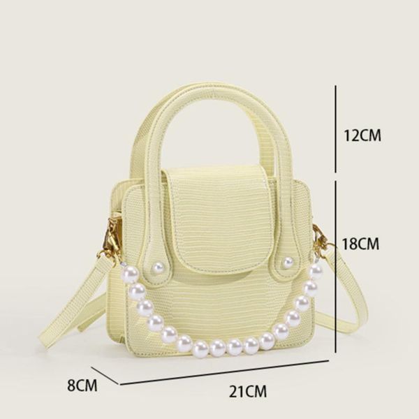 

evening bags pearl crossbody 2021 chain shoulder bag high-end luxury texture western style lizard pattern designer handbag satchel