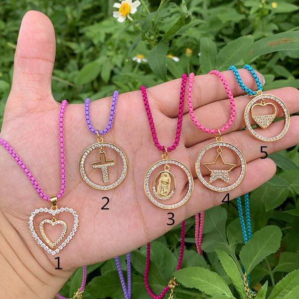 

pendant necklaces dainty jewelry wholesale 18k gold plated disc and hollow cross necklace for women, Silver