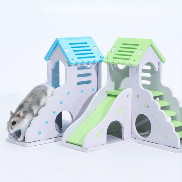 

small animal supplies wooden hamster staircase sleeping house golden bear nest bed for pets chinchillas guinea-pig cage toys