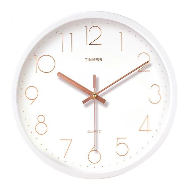 

wall clocks creative rose gold clock modern living room bedroom silent watches home decor horloge murale reloj de pared