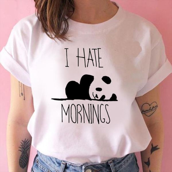 

mens panda cartoon fashion t shirts print ladies casual harajuku graphic short sleeve cute female, White;black