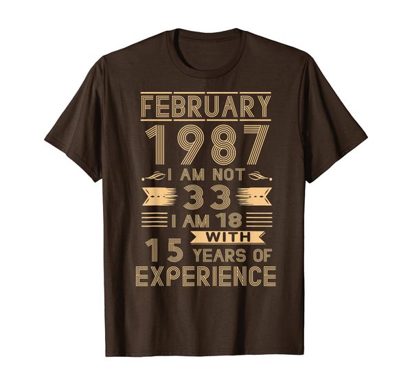 

February 1987 I Am Not 33 I Am 18 With 15 Years T-Shirt, Mainly pictures