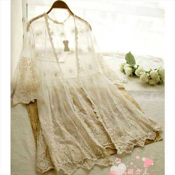 

spring women clothing sweet mori girl cardigan hollow floral soft lace sunscreen lolita cute female princess shirt cardigan y009, White