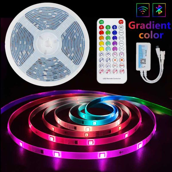 

strips led strip lights ws 2812b lamp flexible tape diode bluetooth rgb dream color luces 5m10m dc12v music control for room