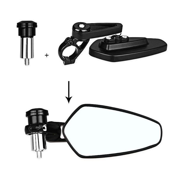 

motorcycle mirrors alloy handlebar scooters modified universal 7/8" 22mm end bar mirror motorcross reflector rearview aluminum