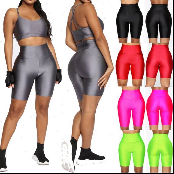 

5 women shorts colors solid sport running gym fitness high waist workout beach casual sports outfit for, White;black