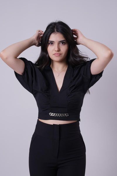 

women's blouses & shirts manga pleated bat sleeve blouse, White