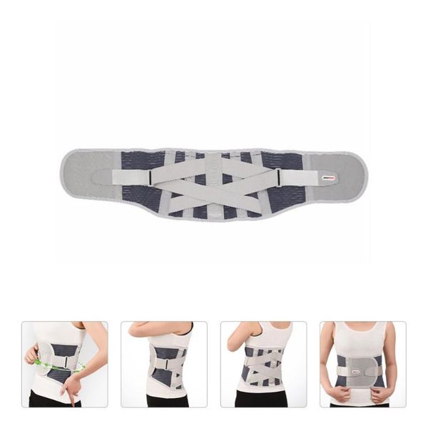 

waist support heating back brace breathable lumbar belt practical, Black;gray