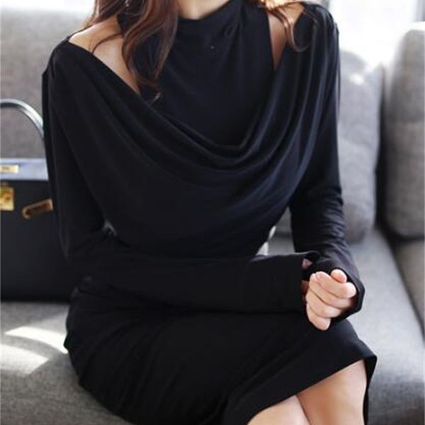 

2021 korean version spring of the latest temperament hanging neck stacking collar slim bag hip, Black;gray