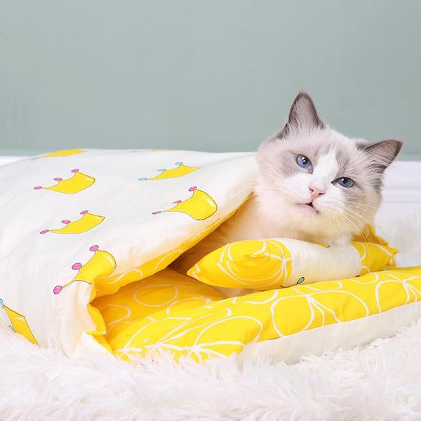 

cat beds & furniture sleeping bags sofa mat safety puppy bed house winter comfortable kitten pet supplies soft nest