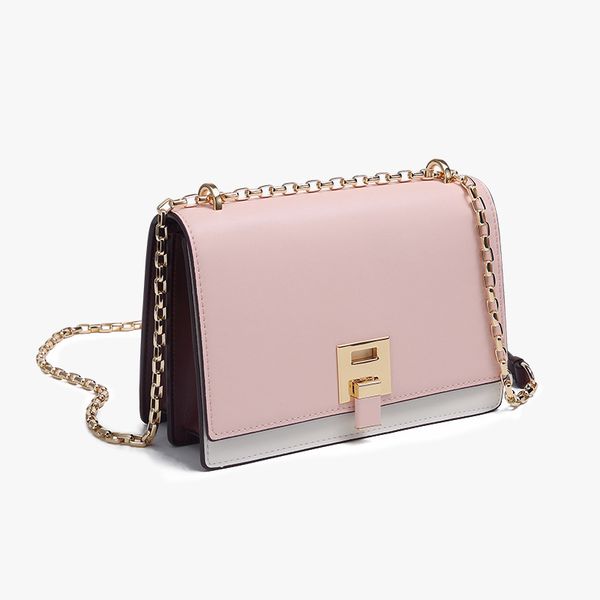 

design hand women's 2020 new korean trend lock chain single shoulder women's bag, Red;black