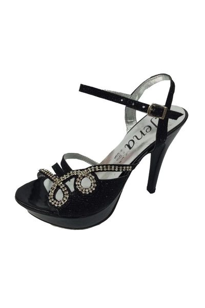 

platform trend evening dress women 's sandals, Black