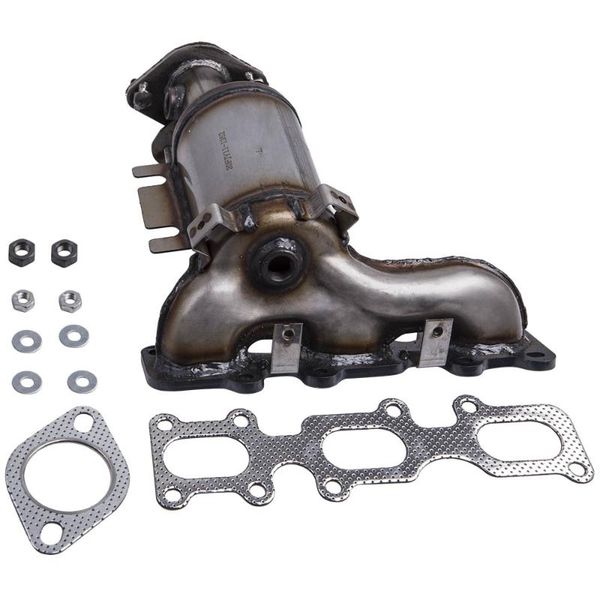 

manifold & parts lh for exhaust with catalytic converter gasket hardware