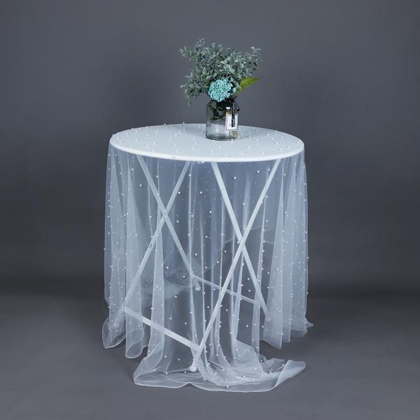 

table cloth yarn white for wedding cake decoration pearl talecloth party el events decor dining covers