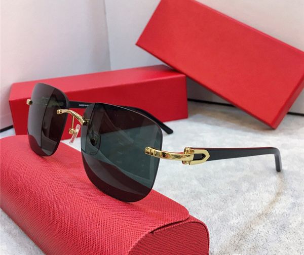 

fashion designer 0227 sunglasses for men and women simple metal square shape rimless glasses leisure business style anti-ultraviolet come wi, White;black