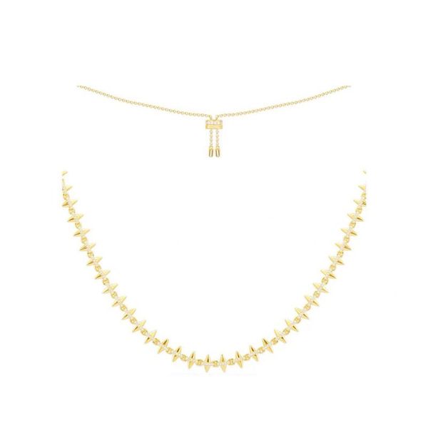 

pendant necklaces 2021 heart wheat ears star necklace micro cubic zirconia stones women fashion jewelry arrival, Silver