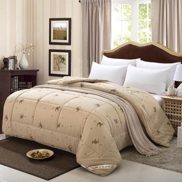 

svetanya quilted blanket winter quilt 100% camel hair filler comforters & sets